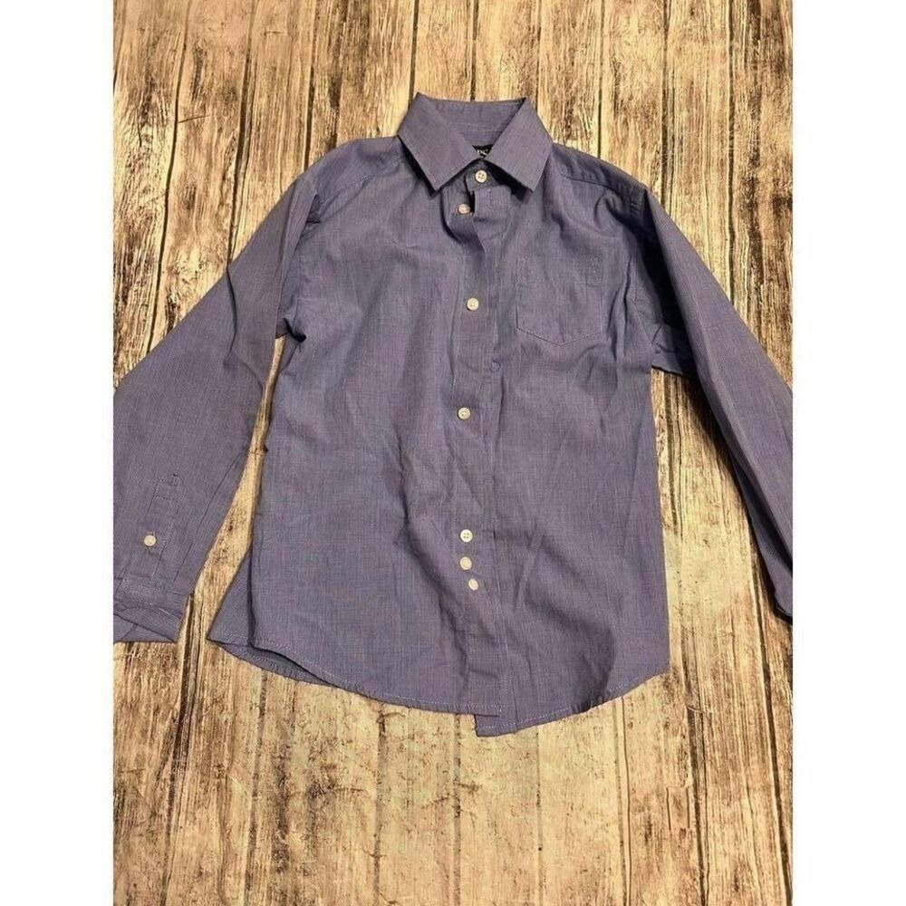 Chaps  boys size XS 6 7 blue long sleeve‎ shirt button